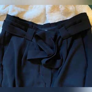 Express paper bag waist slim leg trousers